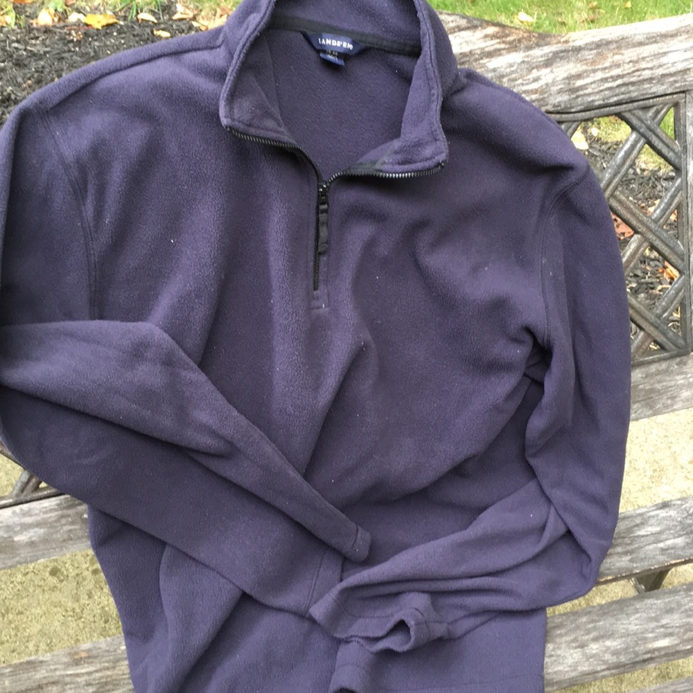 Lands’ End Sz M 38-40 zip fleece “therma check”